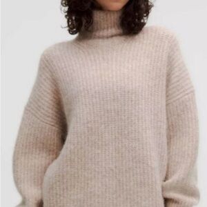 Lululemon alpaca wool-blend funnel neck sweater